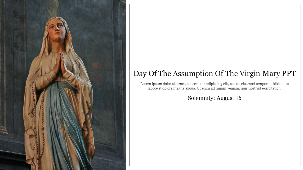 Best Day Of The Assumption PPT Of The Virgin Mary Slide